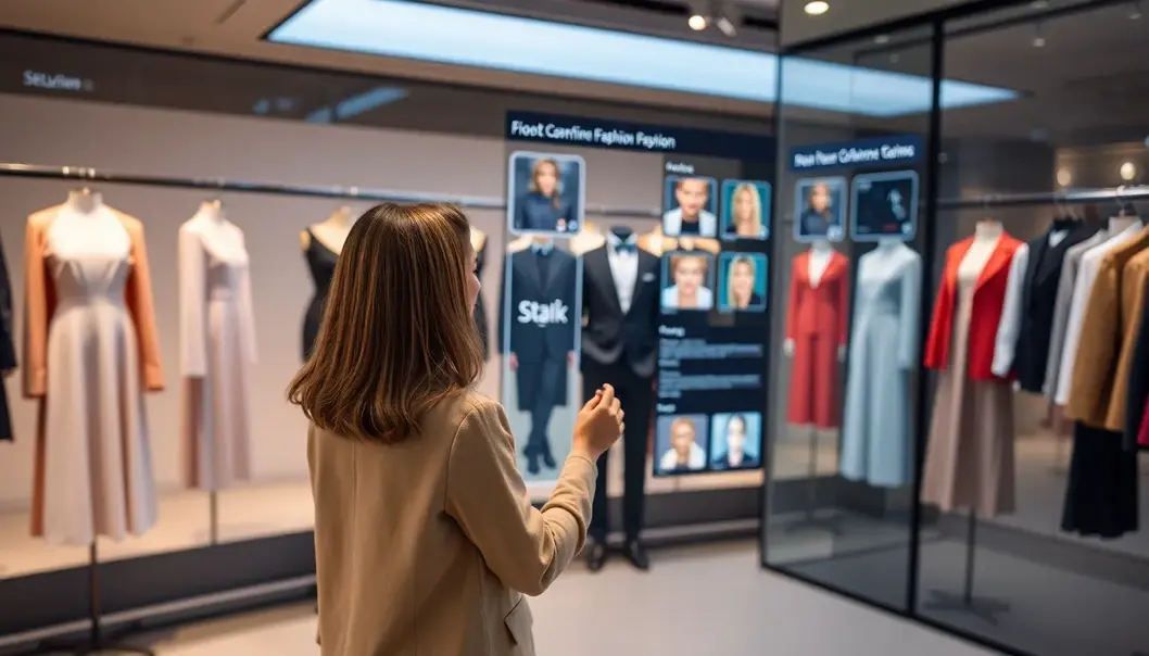 Futuristic clothing showcasing lab-grown silk and nano-infused fibers.