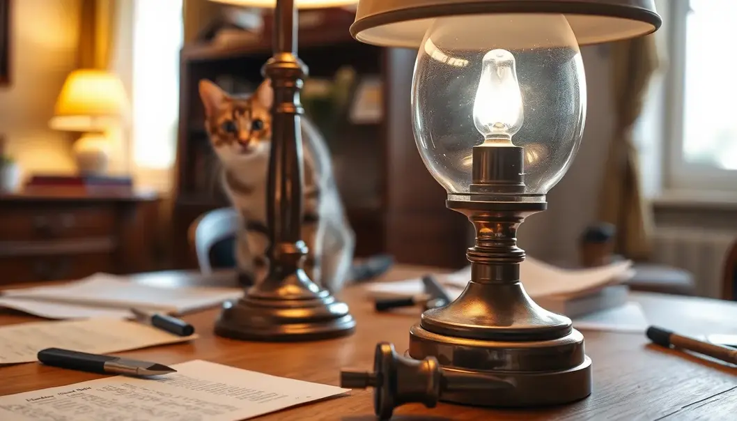 A detailed look at a vintage lamp, underpinning its unique charm.